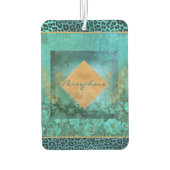 はっきりしたベリディアン緑アクア色 カーエアーフレッシュナー (裏面)