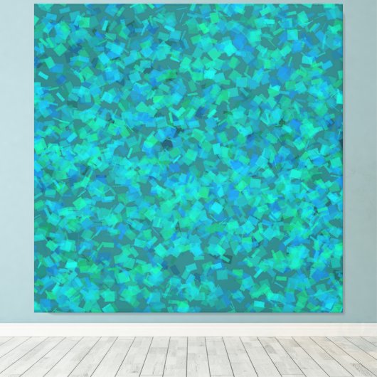 はっきりしたベリディアン緑アクア色 キャンバスプリント (インサイチュ (ウッドフロア))