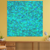 はっきりしたベリディアン緑アクア色 キャンバスプリント (インサイチュ (リビング))