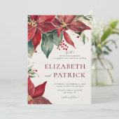 はっきりしたポアセエレガントティア冬の結婚式 招待状 (スタンド正面)