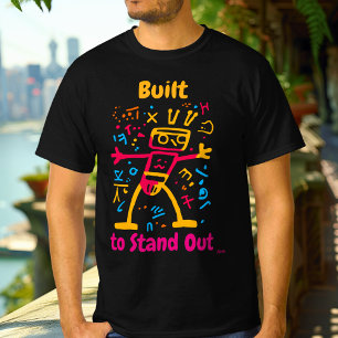 はっきりしたポップ・アートのArt RobotグラフィックTシャツ Tシャツ