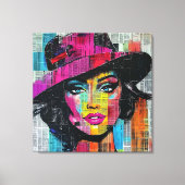 はっきりしたポップ・アートのArt Stretted Canvas Print キャンバスプリント (正面)