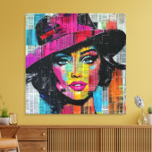 はっきりしたポップ・アートのArt Stretted Canvas Print キャンバスプリント (インサイチュ (リビング))