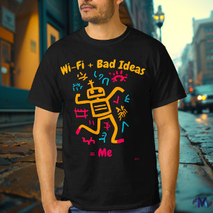 はっきりしたポップ・アートのArt TechユーモアロボットTシャツ Tシャツ