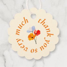 はっきりしたポピーカラフルありがとう フェイバータグ