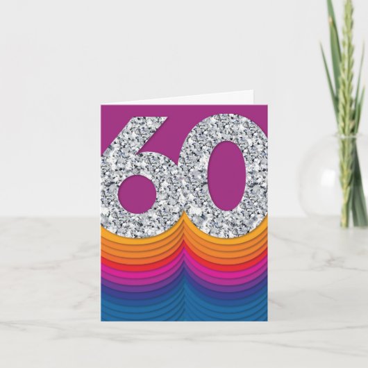 はっきりしたマイルストーン60 -誕生日 カード (正面)