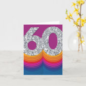 はっきりしたマイルストーン60 -誕生日 カード (黄色い花)