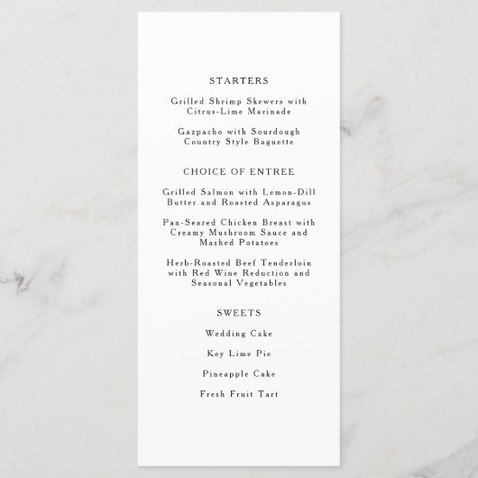 はっきりしたマクカラフルマリスト抽象芸術結婚夏 メニュー (裏面)