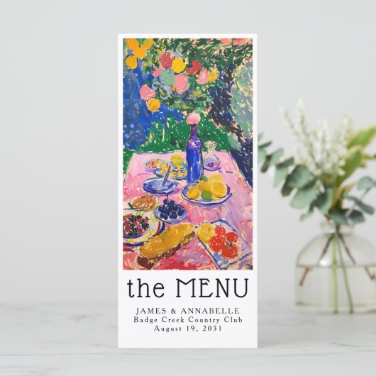 はっきりしたマクカラフルマリスト抽象芸術結婚夏 メニュー (スタンド正面)