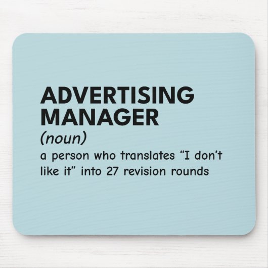はっきりしたマーケティングマネージャの定義 マウスパッド (正面)