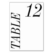 はっきりしたミニマルコンテンポラリー白黒結婚s テーブルナンバー (裏面)