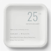 はっきりしたミニマルデュスキーブルー ペーパープレート (正面)