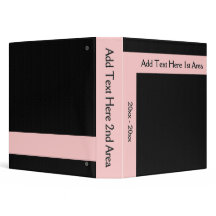 はっきりしたミニマルピンクオンブラックカスタムバインダー