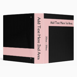 はっきりしたミニマルピンクオンブラックカスタムバインダー