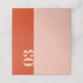 はっきりしたミニマルモダンオレン結婚ジュ プレイスカード (外部開封)
