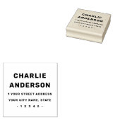 はっきりしたミニマルモダン名差出人住所 ラバースタンプ (押印)