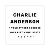 はっきりしたミニマルモダン名差出人住所 ラバースタンプ (インプリント)