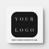 はっきりしたミニマル白黒会社ブランド フォトプラーク (正面)