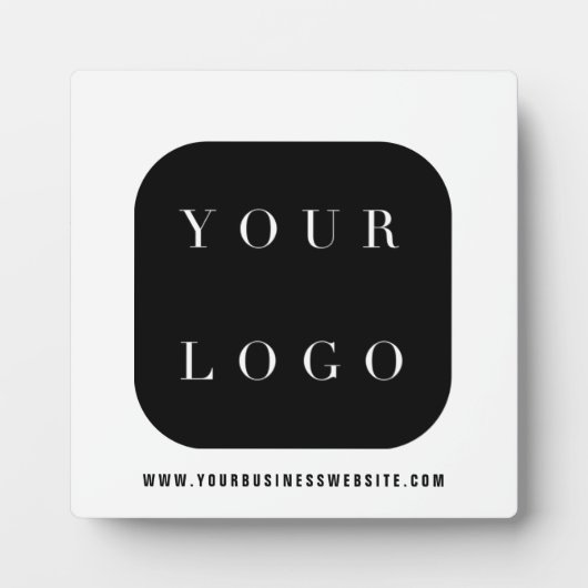 はっきりしたミニマル白黒会社ブランド フォトプラーク (正面)