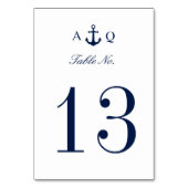 はっきりしたミニマル航海の結婚スタイル テーブルナンバー (裏面)