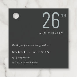 はっきりしたミニマルBlack Blue Any Year Anniversary フェイバータグ