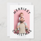はっきりしたメリー数々のシンプルモダンChristmas Photo シーズンカード (正面)