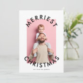 はっきりしたメリー数々のシンプルモダンChristmas Photo シーズンカード (スタンド正面)