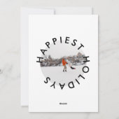 はっきりしたメリー数々のシンプルモダンChristmas Photo シーズンカード (裏面)