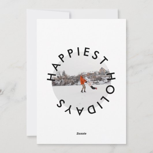 はっきりしたメリー数々のシンプルモダンChristmas Photo シーズンカード (裏面)