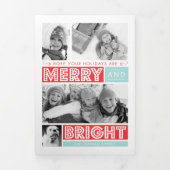 はっきりしたメリー明るい写真 三つ折りクリスマスカード (カバー)