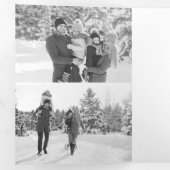 はっきりしたメリー明るい写真 三つ折りクリスマスカード (内部最初)