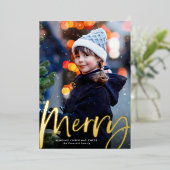 はっきりしたメリー1枚 箔シーズンカード (立ち正面)