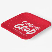 はっきりしたモダンおめでとう卒業パーティー ペーパープレート (傾斜あり)