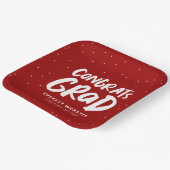 はっきりしたモダンおめでとう卒業パーティー ペーパープレート (傾斜あり)