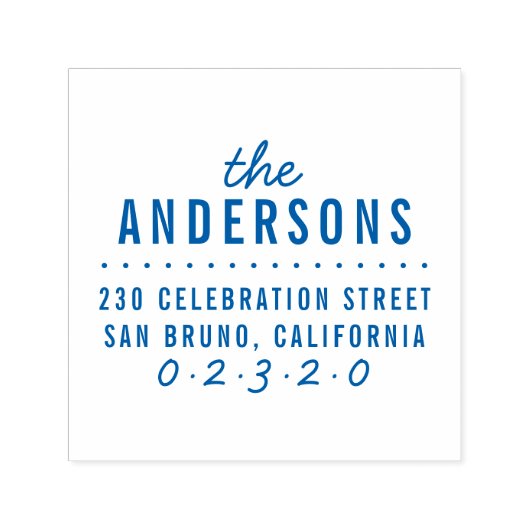 はっきりしたモダンカスタム差出人住所 セルフインキングスタンプ (デザイン)