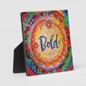 はっきりしたモダンカラフルインスパイア抽象芸術 フォトプラーク (正面)