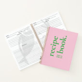 はっきりしたモダンカラフルシンプルレシピ ノートブック (内部)
