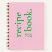 はっきりしたモダンカラフルシンプルレシピ ノートブック (正面)