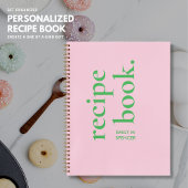 はっきりしたモダンカラフルシンプルレシピ ノートブック