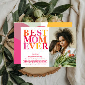 はっきりしたモダンカラフル最高のお母さん カード