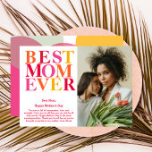 はっきりしたモダンカラフル最高のお母さん カード