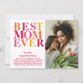 はっきりしたモダンカラフル最高のお母さん カード (正面)