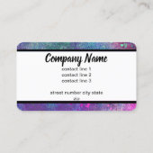 はっきりしたモダンカラフル水彩半円 名刺 (裏面)