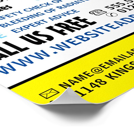 はっきりしたモダンガス・エンジニアおよびサプライヤー広告ズ ポスター (角)