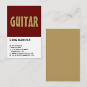 はっきりしたモダンギタリストプロフェッショナルミュージシャン 名刺 (正面/裏面)