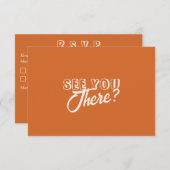 はっきりしたモダンクラシックウエスタンシンプル結婚 出欠カード (正面/裏面)