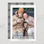 はっきりしたモダンクリスマスの写真カード シーズンカード (正面/裏面)