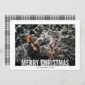 はっきりしたモダンクリスマスの写真カード シーズンカード (正面/裏面)