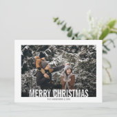 はっきりしたモダンクリスマスの写真カード シーズンカード (スタンド正面)