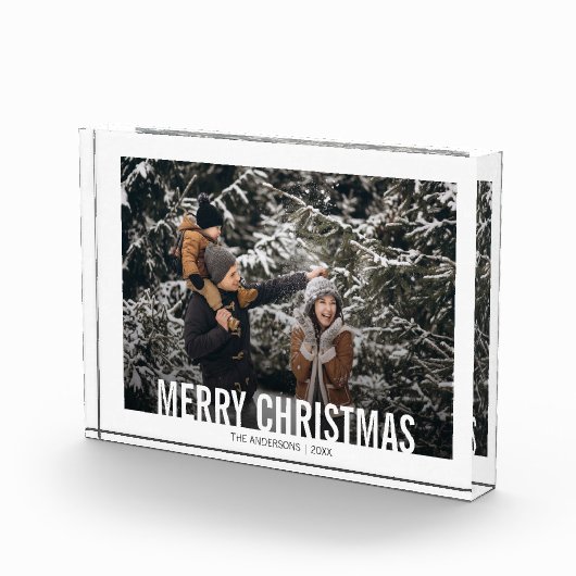 はっきりしたモダンクリスマス写真ブロック フォトブロック (右)